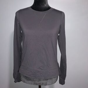 Lululemon Swim Rash Guard Cropped Back Zip Women’s 4 Black